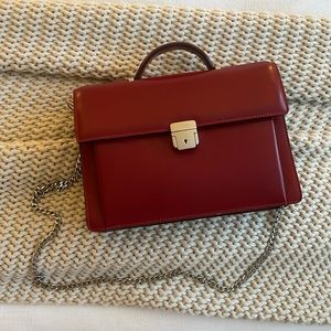 Frederic Paris red leather purse